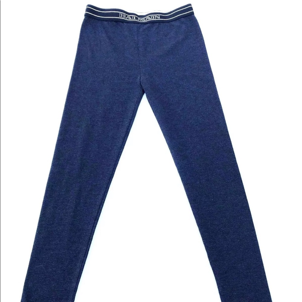 Balmain Paris Gray Leggings Sport Pants Sz L
